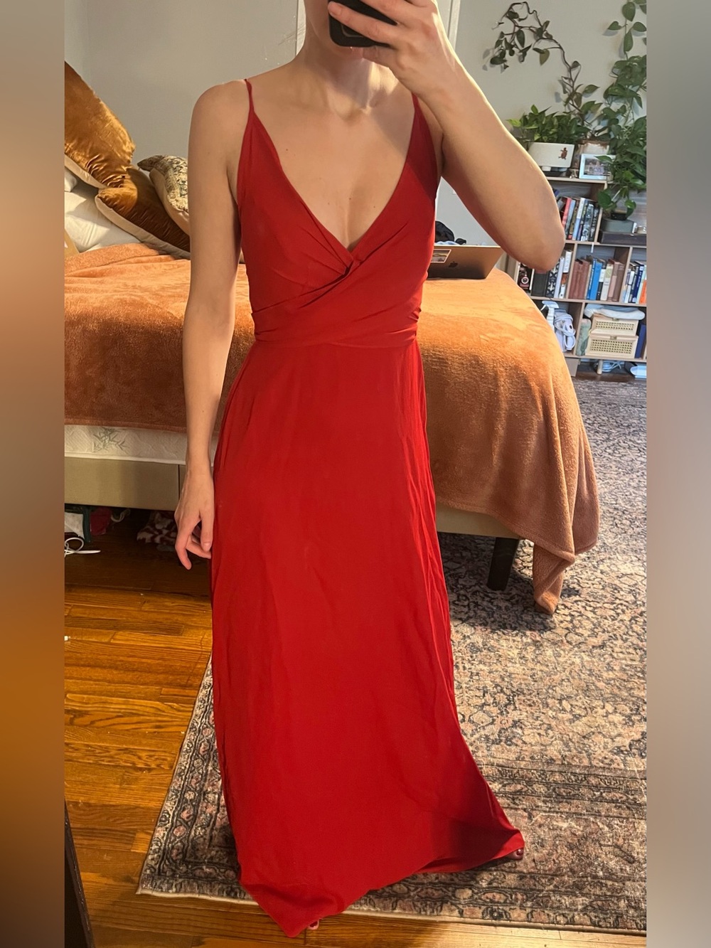 ASOS Red Spaghetti-Strap Maxi Dress